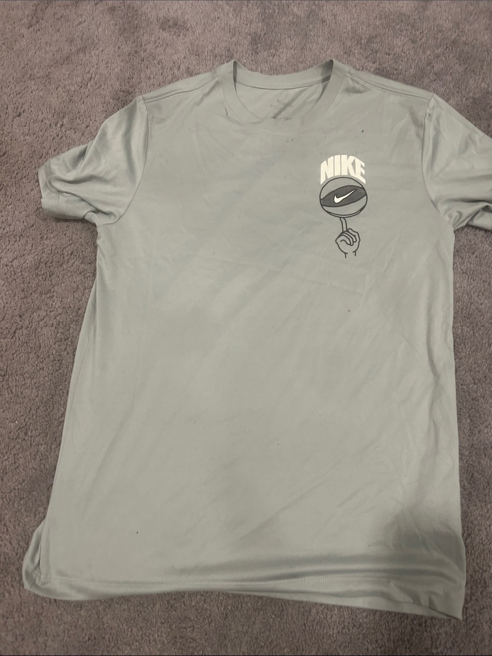 Nike Men’s Light Sage Green Graphic Short-Sleeve Tee